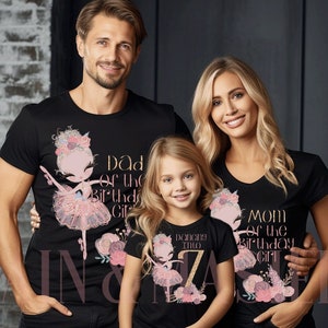 Blonde Ballerina Birthday Matching Family Shirt, Ballet Mom, Ballet Dad,Ballet Grandma, Ballet Shirts,Ballerina Birthday,Dance Dancer Custom