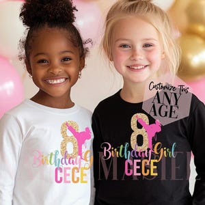 Girls Martial Arts Birthday Shirt, Girls Long Sleeve Birthday Shirt Martial Arts Taekwondo Karate MMA Jiu-Jitsu Judo Muay Rainbow 6 7 8 9 10