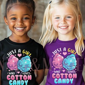 Cotton Candy Shirt, Just a Girl Who Loves Cotton Candy Shirt Kids, Cotton Candy Gifts, Carnival Food, Circus Food, Fair Food, Cotton Candy