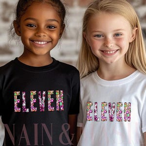 11th Birthday Shirt Girl, Floral Birthday,Eleven,11th Birthday Gift, Eleven Birthday Girl,11th Birthday Girl,11 Birthday Party,Eleven Shirt