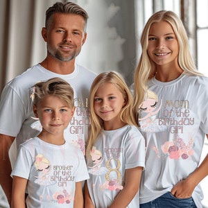 Blonde Ballerina Birthday Matching Family Shirt, Ballet Mom, Ballet Dad,Ballet Grandma, Ballet Shirts,Ballerina Birthday,Dance Dancer Custom