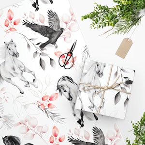 Horse Wrapping Paper, Horse Gift Wrap, Horse Gift Bag, Horse Birthday, Equestrian Gifts, Horse Gifts, Horse Party, Horse Girls Kids Baby