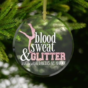 Tanz-Weihnachtsschmuck, Blut, Schweiß & Glitzer, aus dem Tänzer sind, Tanz-Geschenke, Tanzen-Verzierung, Tänzerin-Verzierung Roségold
