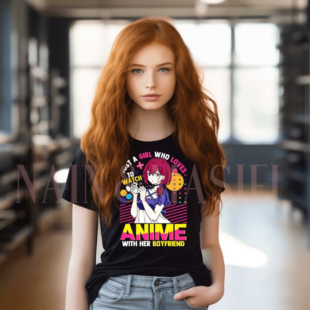 Anime Shirt, Anime Gifts, Just a Girl Who Loves Anime and Her Boyfriend