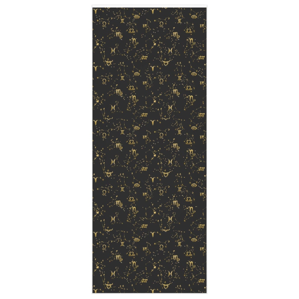 Zodiac Constellations Wrapping Paper, Astrology Wrapping Paper,  Zodiac Gift Wrapping Paper