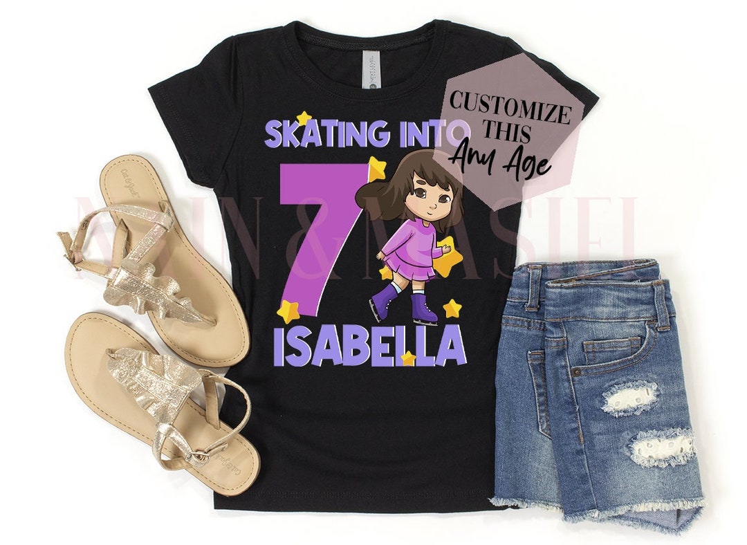 Ice Skating Birthday Shirt Girl Figure Skating Birthday Ice Etsy