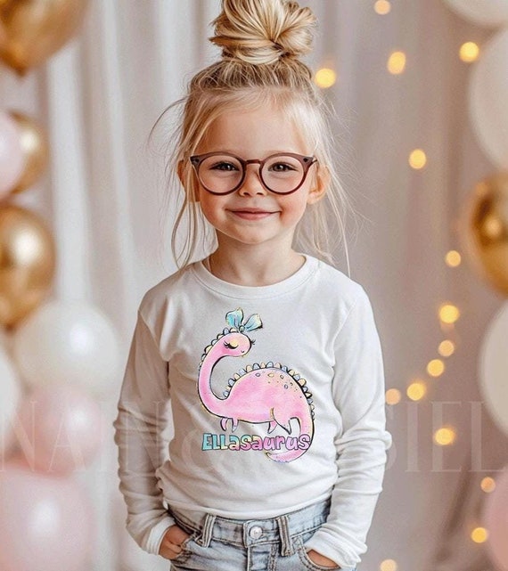 CUSTOM Girl Dinosaur Long Sleeve Shirt, Dinosaur Long Sleeve Shirt, Girl  Dinosaur Gifts, Toddler Dinosaur Shirt, Girl Brontosaurus Pink Dino - Etsy