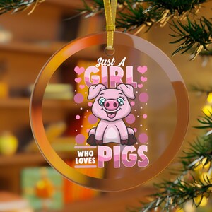 Schwein Ornament, Nur ein Mädchen, das Schweine liebt, Schwein Geschenke, Schwein Weihnachten, Mädchen Schwein Geschenke, Frauen Schwein Geschenke, Schwein Mama, Schwein Liebhaber, Schwein Geburtstagskind
