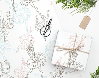 Ballet Wrapping Paper, Matte Finish Dance Birthday Gift Wrap