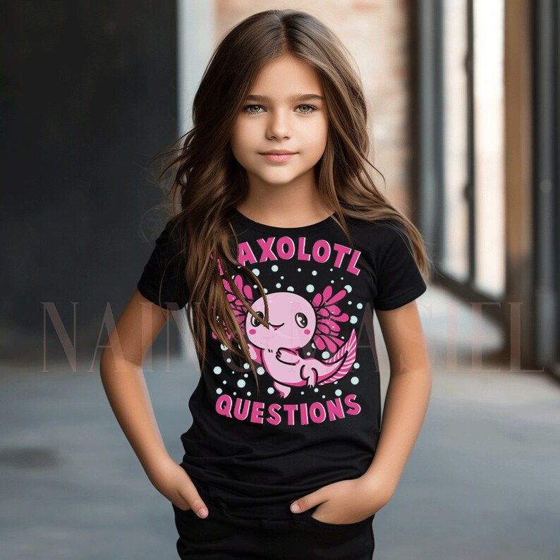 Axolotl Questions Shirt, Axolotl Shirts, Axolotl Gifts, Axolotl Toddler Funny, Axolotl Boys, Axolotl Girls, Axolotl School,Axolotl Questions image 1