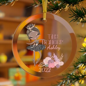 Tiny Dancer Black Ballerina Christmas Ornament, Dancer Gifts, Ballerina Gift, Dancing Ornament, Ballet Ornament, Dance Ornament