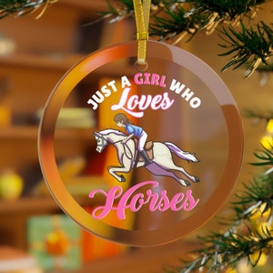 Horse Ornament, Just A Girl Who Loves Horses, Horse Gifts, Horse Christmas, Equestrian Ornament, Equestrian Gifts Blonde