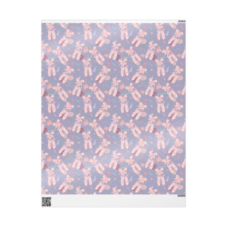 Ballerina Wrapping Paper, Ballet Gift Wrap, Dance Birthday, Girls Dance Gifts 30"x36" (76.20cm x 91.44cm)