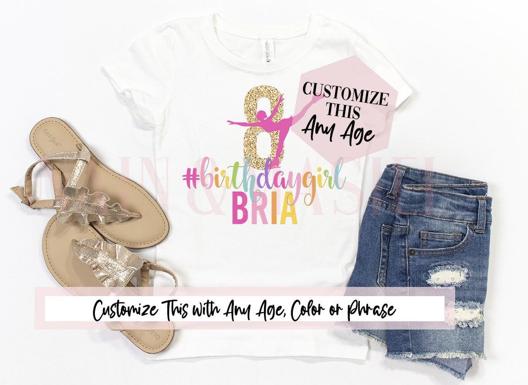 Ice Skating Birthday Shirt Girls Rainbow Glitter Birthday Etsy
