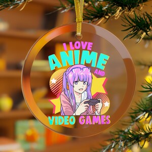 Girl Gamer Ornament, Video Game Ornament, Anime Ornament, Anime Gifts, Anime Christmas, Anime Girls, Anime Teen, Teen Ornament, Gamer Gift