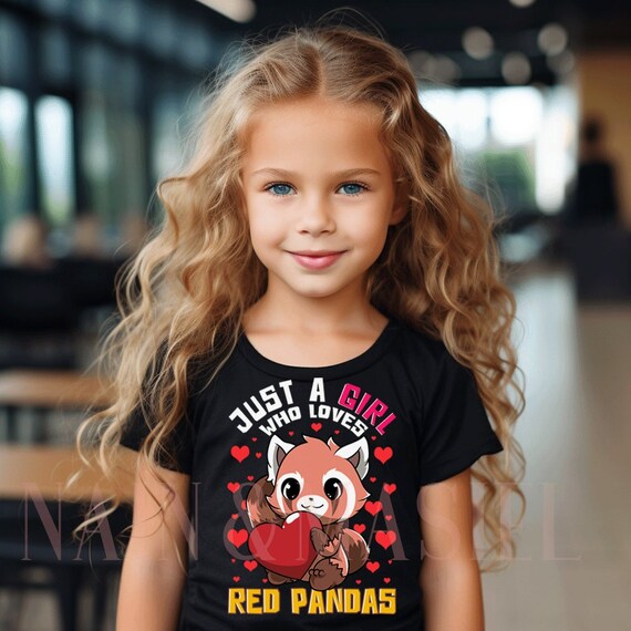 Cool Just A Girl Who Loves Pandas Shirt Gift For Toddlers Cool Just A Girl Who Loves Pandas Shirt Gift For Toddlers