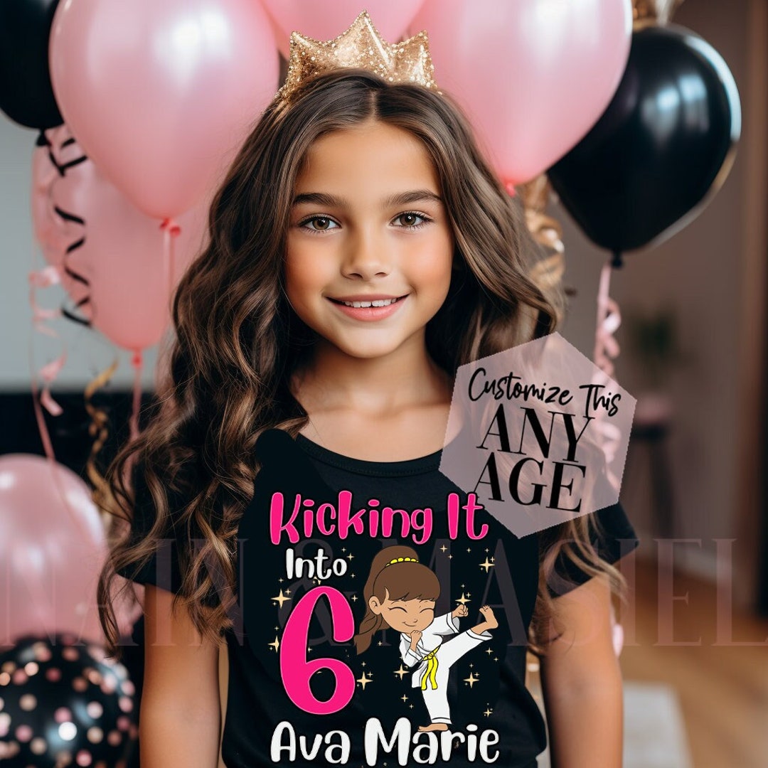 Girls Martial Arts Birthday Shirt Karate, Taekwondo, Judo, Jujutsu