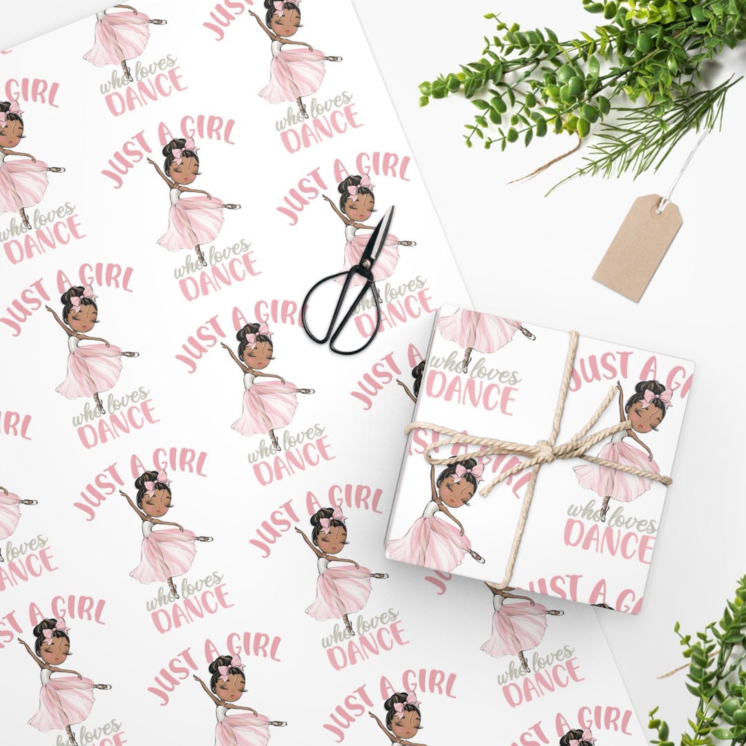 Black Ballerina Wrapping Paper, Dance Gift Wrap, Dancer Gift, Ballet ...