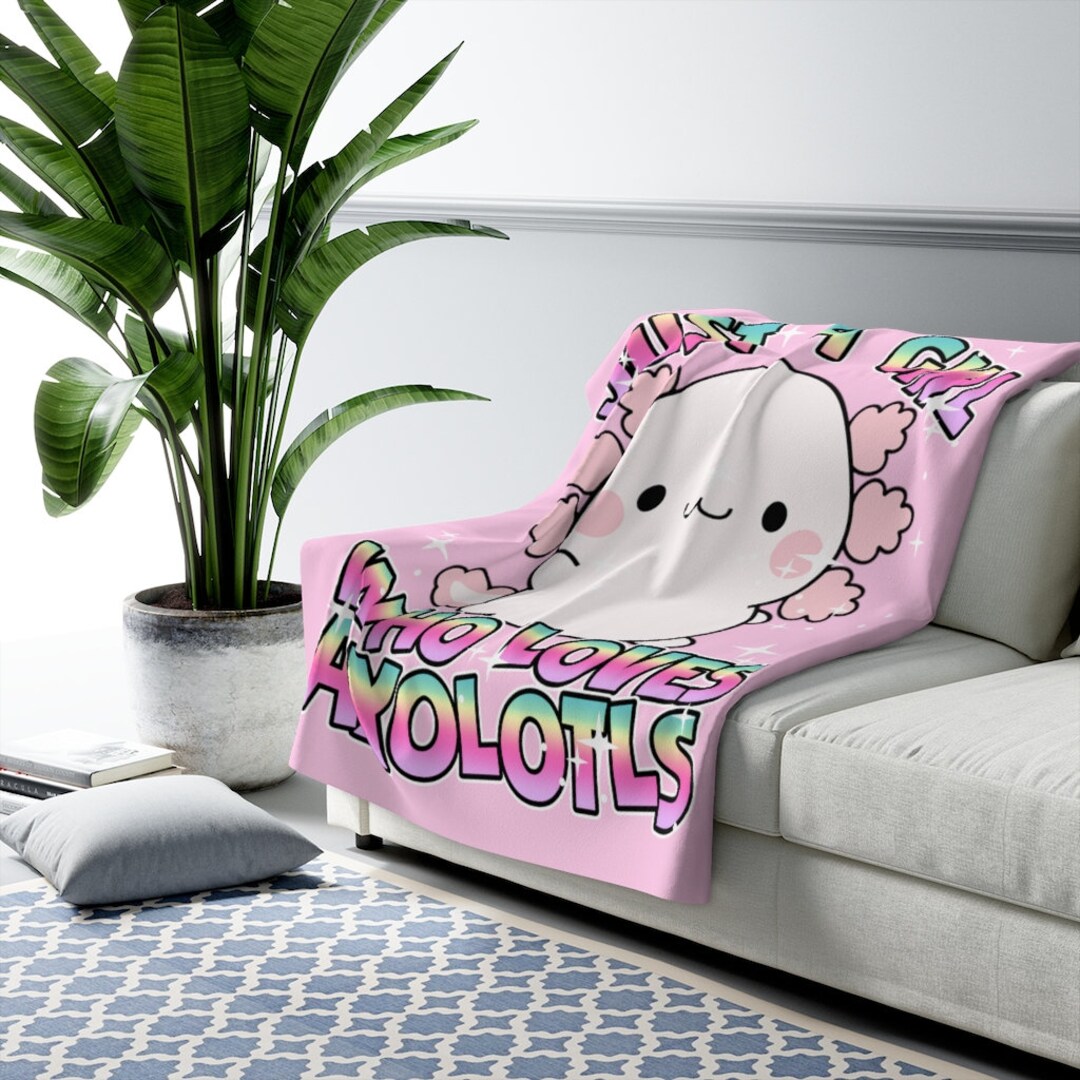 SKT T1 Axolotl ブランケット キュート Axolotl ギフト 女の子 女性用 ピンク アホロートル 動物 魚 ブラック フランネル ブ SKT T1 Axolotl ブランケット キュート Axolotl ギフト 女の子 女性用