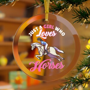Black Girl Horse Ornament, Just A Girl Who Loves Horses, Horse Gifts, Horse Christmas