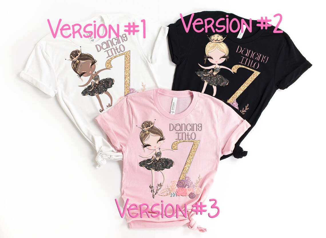 Custom Ballet Birthday Girl Shirt Kids Ballet Etsy