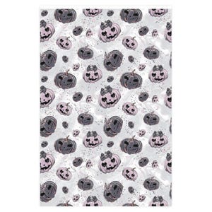 Gothic Pumpkins Halloween Wrapping Paper – Jack-O-Lantern Girl Gift Wrap image 4