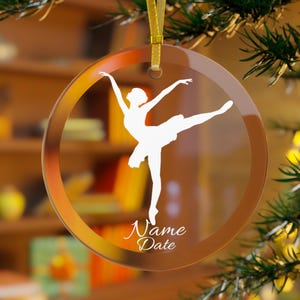 Ballerina-Tänzerin Ornament, individuelle Tanz-Weihnachtsverzierung, Tanzkurs, Mädchen-Tanzgeschenk, Tanztochter, Ballett-Spitzentanz