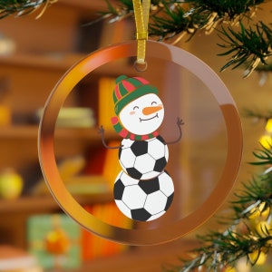Soccer Ball Snowman Christmas Ornament, Soccer Ornament, Soccer Gift,  Sports Ornaments  Coach Team