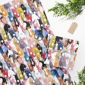 Horse Wrapping Paper, Horse Gift Wrap, Horse Gift Bag, Horse Birthday, Equestrian Gifts, Horse Gifts, Horse Party, Horse Girls Kids Baby