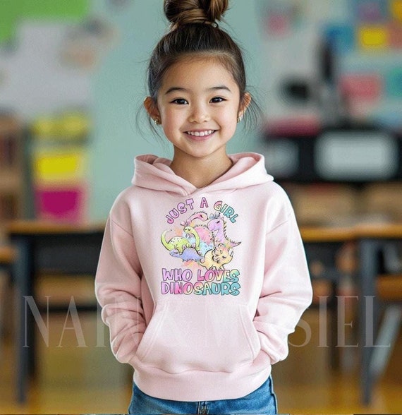 Felpa con cappuccio a tema dinosauro per bambina, solo una bambina