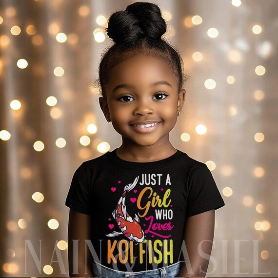 Girls Koi Fish Shirt, Just a Girl Who Loves Koi Fish, Koi Fish Gifts, Koi Fish Clothing, Koi Fish Birthday, Japanese Koi Fish, Koi Shirt