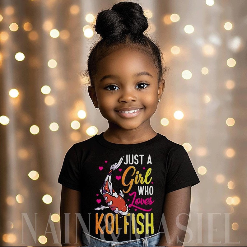 Girls Koi Fish Shirt, Just a Girl Who Loves Koi Fish, Koi Fish Gifts, Koi Fish Clothing, Koi Fish Birthday, Japanese Koi Fish, Koi Shirt