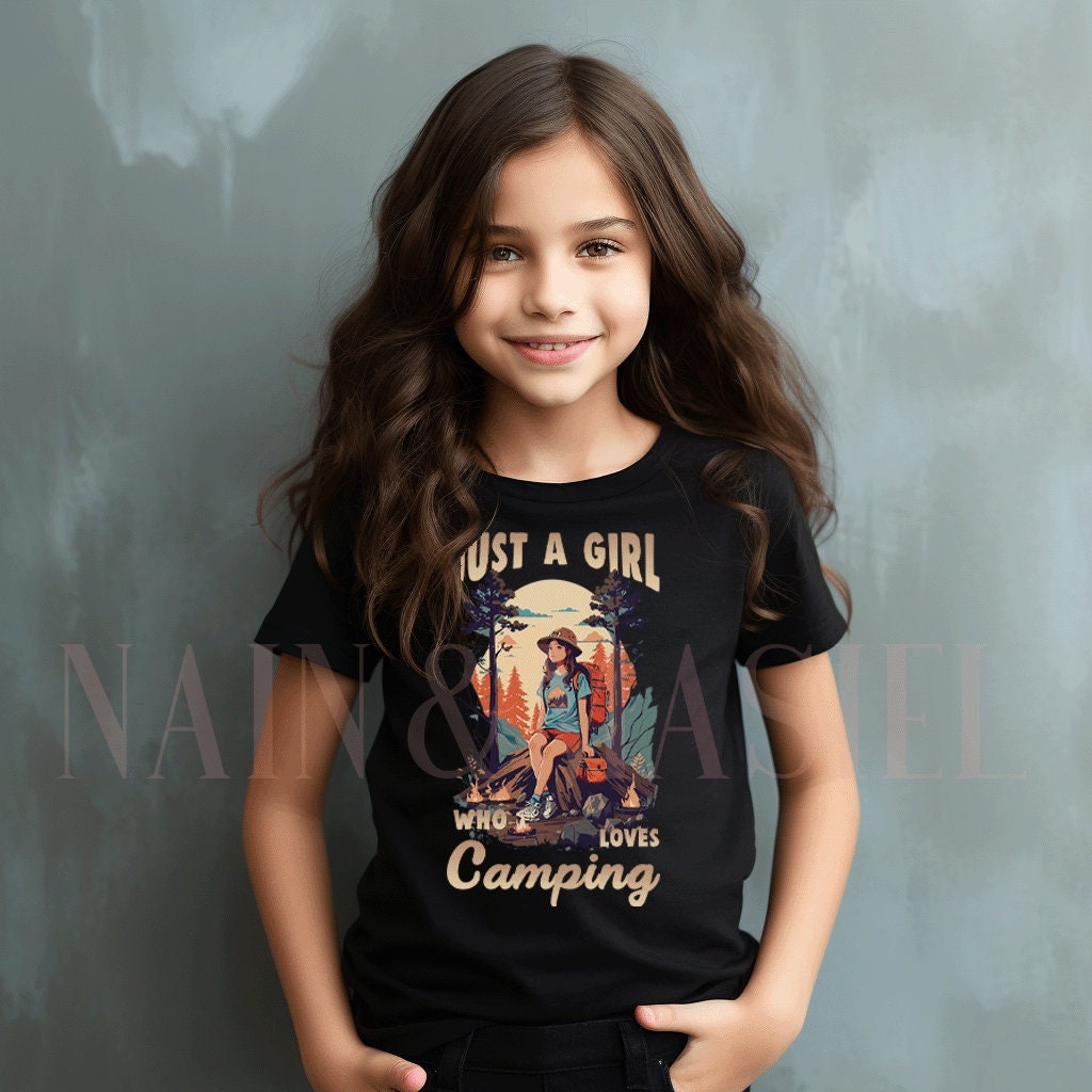 【ニコ☺︎売り切りたい 】Tシャツ「CAMPING GIRL TEE」 Girls Camping T-shirt, Vintage Scout Summer Camp Tee - Etsy