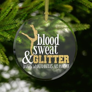 Tanz-Weihnachtsschmuck, Blut, Schweiß & Glitzer, aus dem Tänzer sind, Tanz-Geschenke, Tanzen-Verzierung, Tänzer-Verzierung, Ballett-Gold