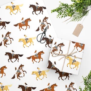 Cowgirl Horse Wrapping Paper, Horse Gift Wrap, Horse Gift Bag, Horse Birthday, Equestrian Gifts, Horse Gifts, Horse Party, Horse Girls