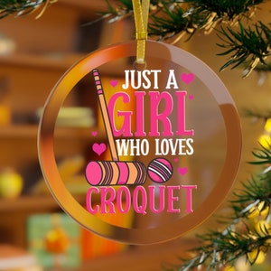 Croquet Ornament, Croquet Christmas Ornament, Croquet Gifts, Croquet Women, Croquet Girls, Croquet Kids, Croquet Player, Vintage Croquet