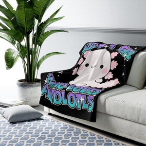 Mädchen Axolotl Decke, Axolotl Geschenke, Kinder Axolotl, Axolotl Bettwäsche, Axolotl Kinderzimmer, nur ein Mädchen, das Axolotl liebt, Axolotl Sherpa Fleece