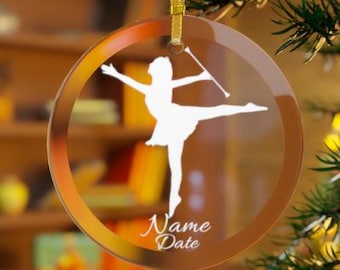 Baton Twirling Ornament, Majorette Ornament, Baton Twirler Ornament,Baton Christmas,Twirler Gift, Baton Twirl Parade Marching Band Majorette