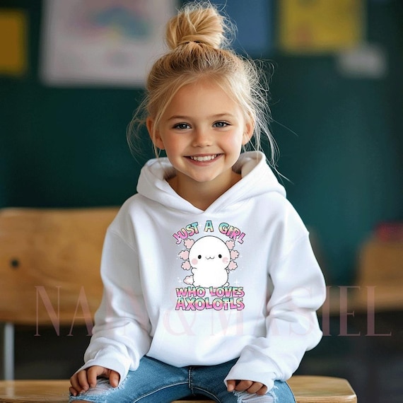 Axolotl Hoodie - Just A Girl Who Loves Axolotls Sweatshirt - Etsy