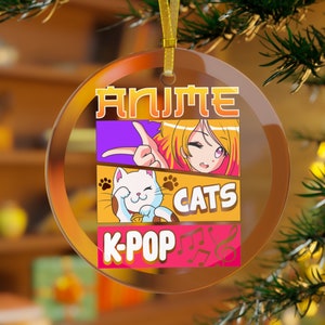 Anime Cats K-Pop Music Anime Ornament, Anime Gifts, Japanese Anime, Anime Christmas, Anime Girls, Anime Teen, Teen Ornament, Cat Ornament