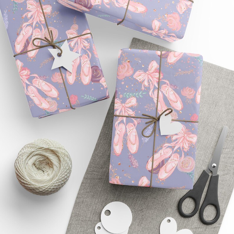 Ballerina Wrapping Paper, Ballet Gift Wrap, Dance Birthday, Girls Dance Gifts image 2