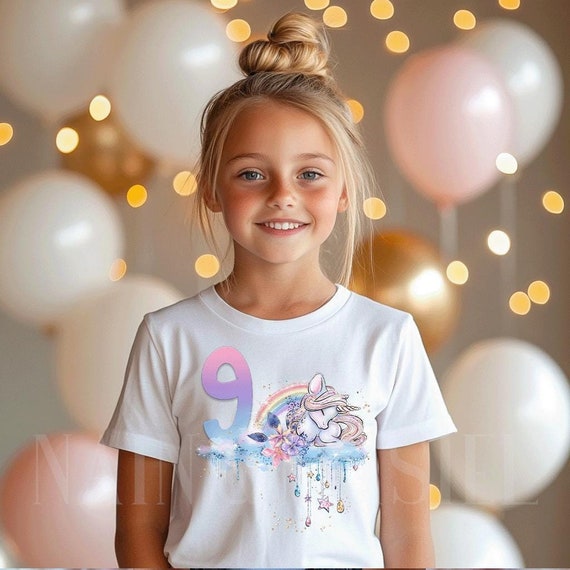 Unicorn 9th Magical Birthday Sleepover Party Shirt Girl Tee Unicorn 9th Magical Birthday Sleepover Party Shirt Girl Tee