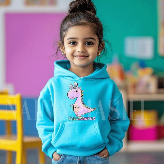 CUSTOM Girl Dinosaur Hoodie Girl Dinosaur Gifts Girls Dinosaur Pullover Sweatshirt Sweater Girl Dinosaur Birthday toddler Dinosaur Hoodie Etsy