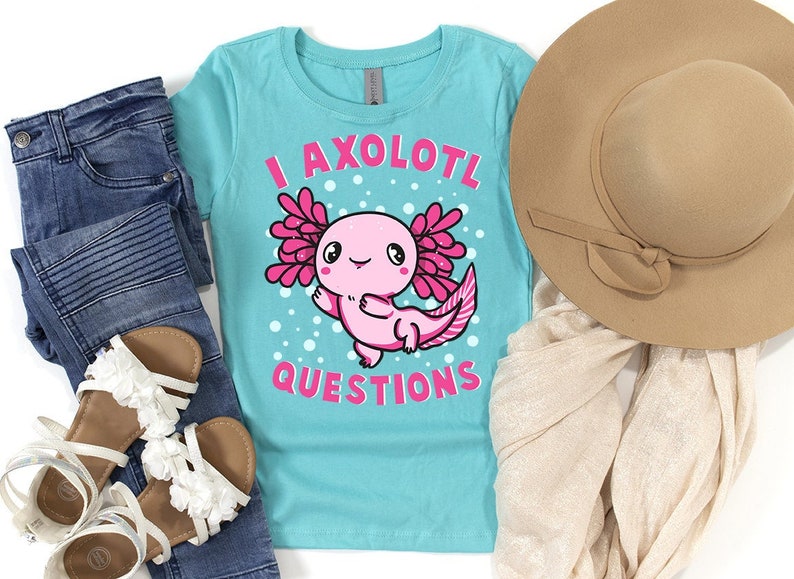 Axolotl Questions Shirt, Axolotl Shirts, Axolotl Gifts, Axolotl Toddler Funny, Axolotl Boys, Axolotl Girls, Axolotl School,Axolotl Questions image 2