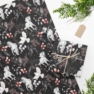 Horse Wrapping Paper, Horse Gift Wrap, Horse Gift Bag, Horse Birthday, Equestrian Gifts, Horse Gifts, Horse Party, Horse Girls Kids Baby