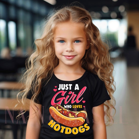 Just A Girl Who Loves Hot Dogs Funny Hot Dog Gift Shirt Just A Girl Who Loves Hot Dogs Funny Hot Dog Gift Shirt