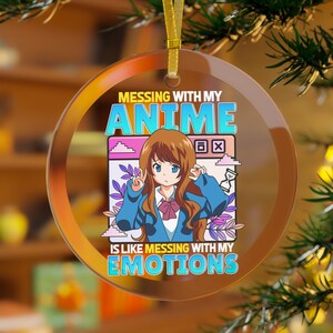 Zabawa z moimi emocjami Zabawna ozdoba anime, prezenty anime, japońskie anime, anime na Boże Narodzenie, dziewczyny anime, anime nastolatka, ozdoba nastolatka