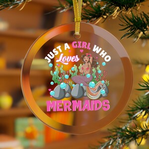 Just A Girl Who Loves Mermaids Ornament Kinder, Meerjungfrau Ornament,