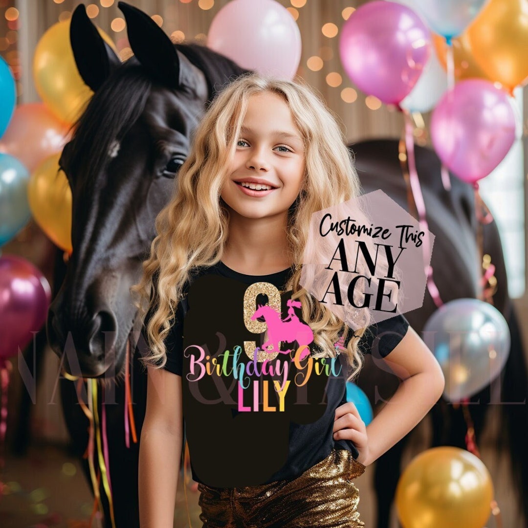 Kids 12th Birthday Horse Gift T-Shirt for 12 Year Old Girls
