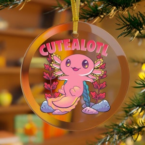 Cute Axolotl Ornament, CuteAlotl, Axolotl Christmas, Axolotl Christmas Ornament, Axolotl Gifts, Cute Axolotl, Axolotl Kids, Boy Axolotl Girl